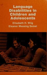 Tapa de Language disabilities in children and adolescents