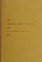 Tapa de Edwardians and late Victorians