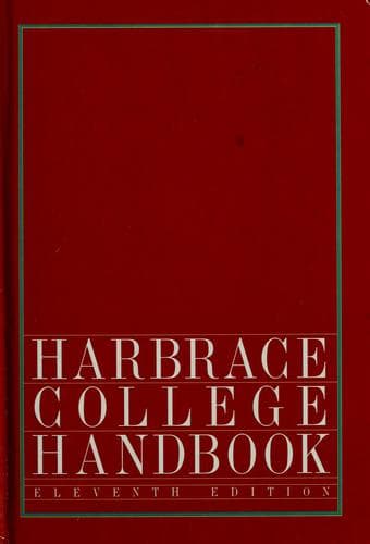 Tapa de Harbrace college handbook