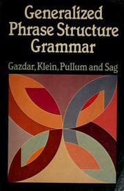 Tapa de Generalized phrase structure grammar