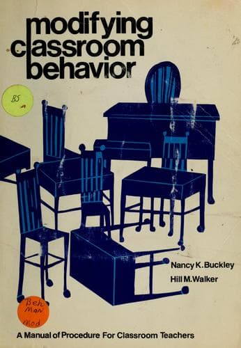 Tapa de Modifying classroom behavior