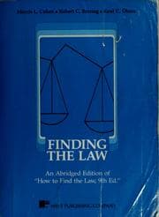 Tapa de Finding the law