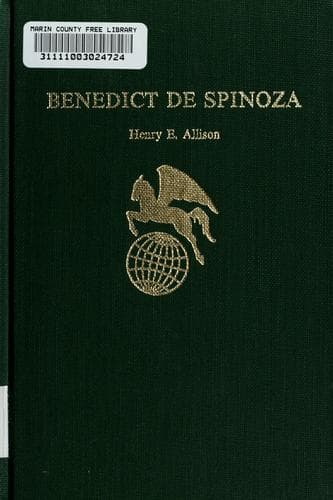 Tapa de Benedict de Spinoza