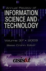 Tapa de Annual review of information science and technology