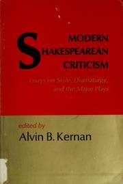 Tapa de Modern Shakespearean criticism