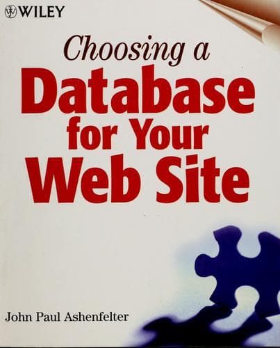 Tapa de Choosing a database for your Web site