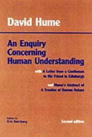 Tapa de An enquiry concerning human understanding ; [with] A letter from a gentleman to his friend in Edinburgh ; [and] An abstract of a Treatise of human nature