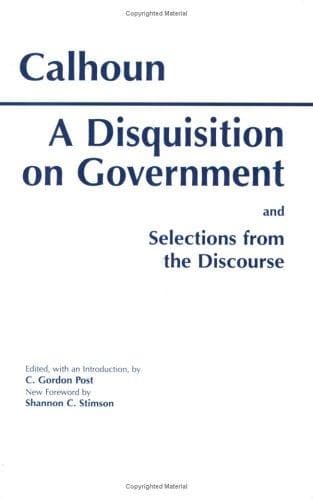 Tapa de Disquisition on government