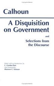 Tapa de Disquisition on government