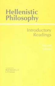 Tapa de Hellenistic Philosophy