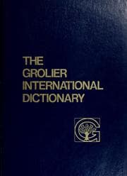 Tapa de The Grolier international dictionary