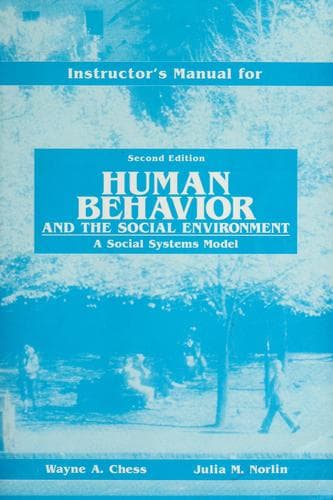 Tapa de Human behavior and the social environment