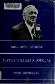 Tapa de The judicial record of Justice William O. Douglas