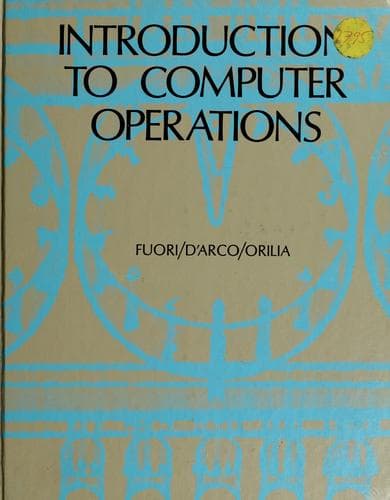 Tapa de Introduction to computer operations