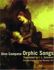 Tapa de Orphic songs / Dino Campana ; translated by I.L. Salomon