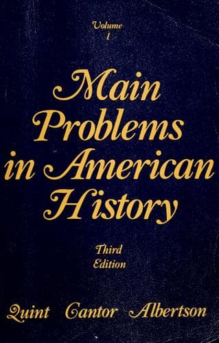 Tapa de Main problems in American history.
