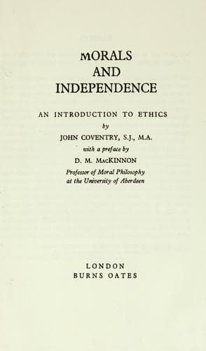 Tapa de Morals and independence