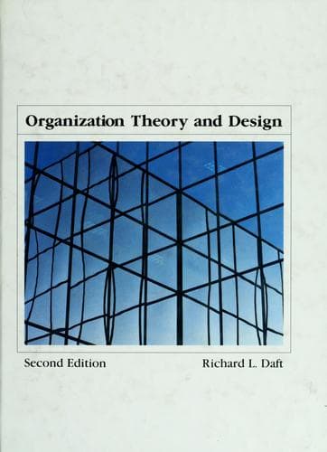 Tapa de Organization theory and design