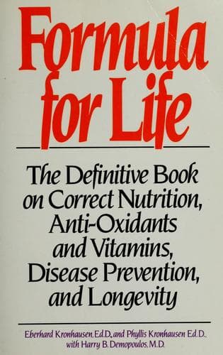 Tapa de Formula for life