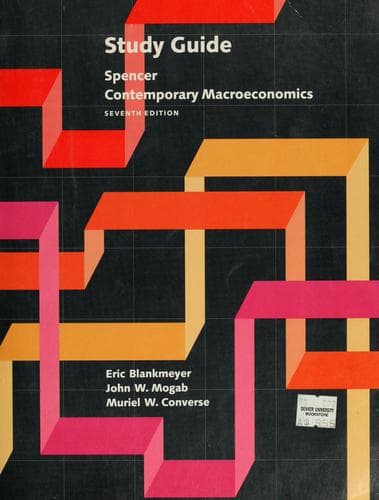 Tapa de Study guide Spencer contemporary macroeconomics 7th ed