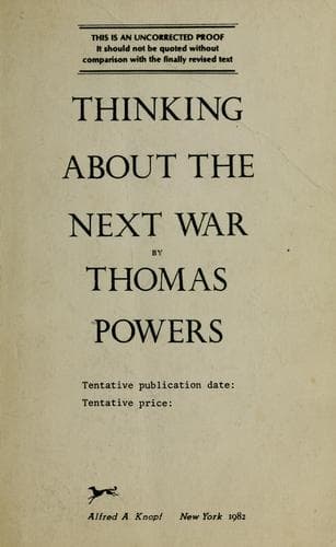 Tapa de Thinking about the next war
