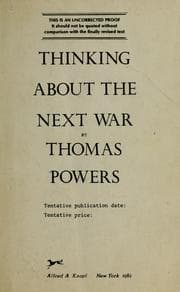 Tapa de Thinking about the next war