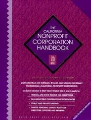Tapa de The California nonprofit corporation handbook