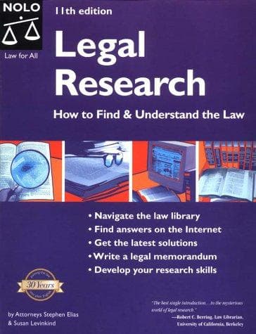 Tapa de Legal research