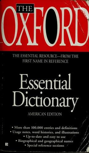 Tapa de The Oxford essential dictionary