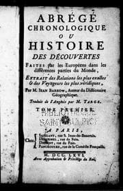 Tapa de Abrégé chronologique ou Histoire des découvertes faites par les Europé ens dans les différentes parties du monde