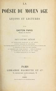 Tapa de La poesie du moyen age