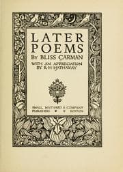 Tapa de Later poems