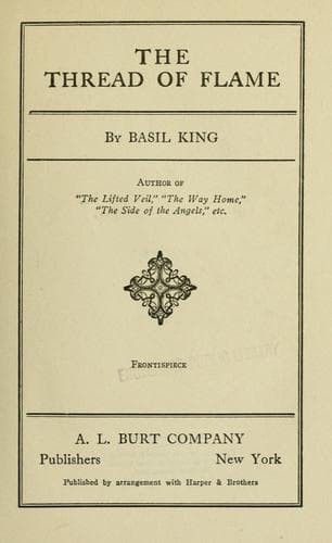 Tapa de The thread of flame. --