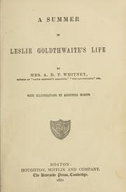 Tapa de A summer in Leslie Goldthwaite's life
