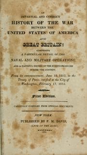 Tapa de An impartial and correct history of the war between the United States of America and Great Britain