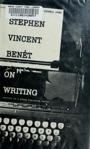 Tapa de Stephen Vincent Benét on writing
