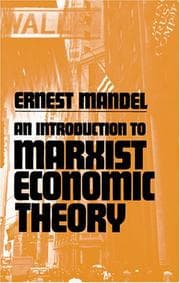 Tapa de Initiation à la théorie économique marxiste