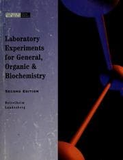 Tapa de Laboratory experiments for General, organic & biochemistry