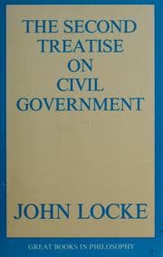 Tapa de The Second Treatise on Civil Government (Great Books in Philosophy)