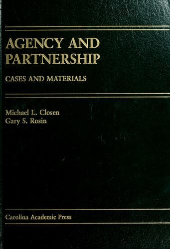 Tapa de Agency and partnership