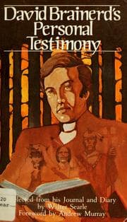 Tapa de David Brainerd's personal testimony