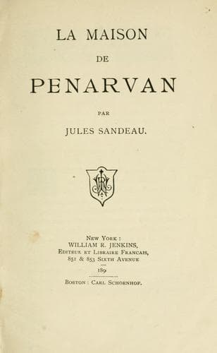 Tapa de La maison de Penarvan.