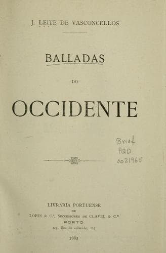 Tapa de Balladas do occidente