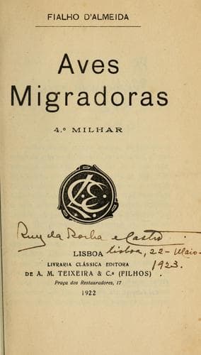 Tapa de Ave migradora