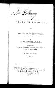 Tapa de A diary in America