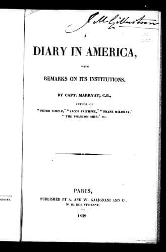 Tapa de A diary in America