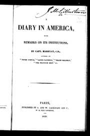 Tapa de A diary in America