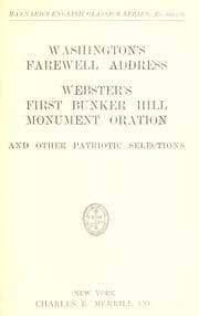Tapa de Washington's farewell address