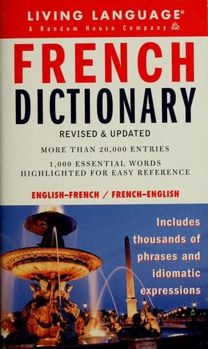 Tapa de French dictionary