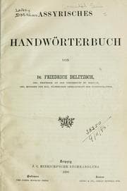 Tapa de Assyrisches Handwörterbuch
